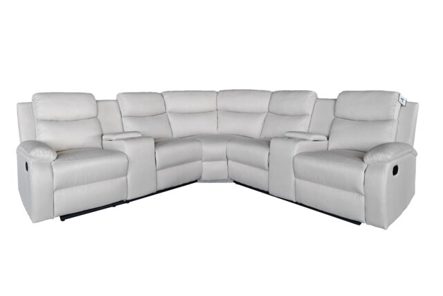 Ravello Recline 5 Seater in Grey or Cream Silver One Size
