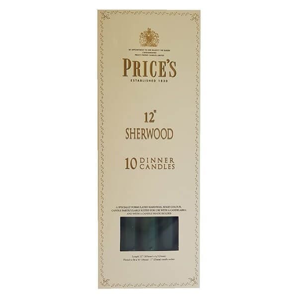 "Prices 12"" Sherwood Candle Evergreen Pack Of 10"