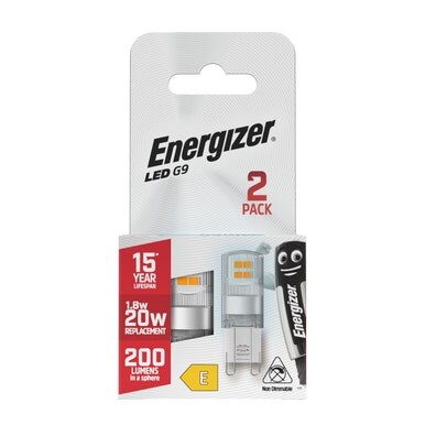 Energizer LED G9 200lm 1.8W 6500K (Daylight) Light Bulb - Pack of 2