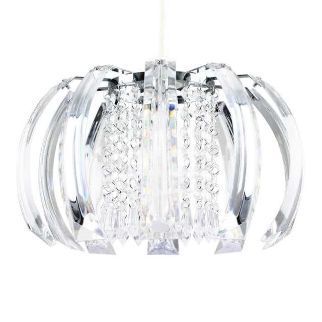 ValueLights Acurva Acrylic Chrome Clear Acrylic Droplets Shade Silver