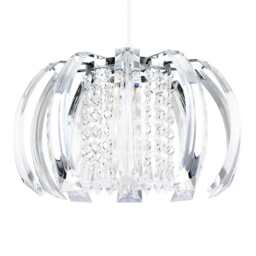 ValueLights Acurva Acrylic Chrome Clear Acrylic Droplets Shade Silver