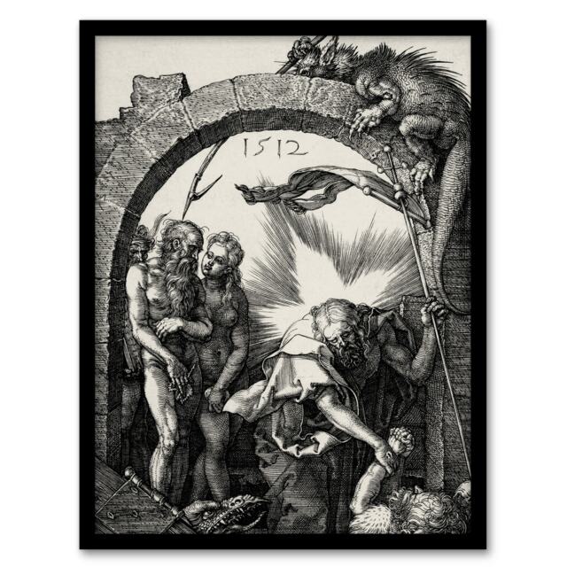 Albrecht Durer Harrowing of Hell Christ in Limbo Framed Wall Art Print A4