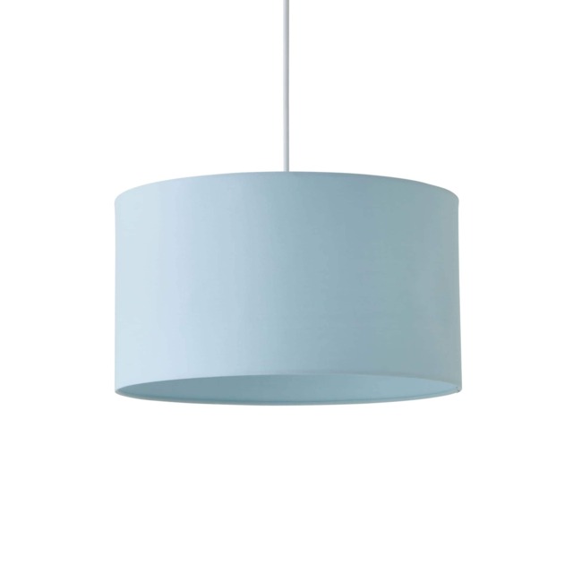 ValueLights Reni Duck Egg Blue Fabric Ceiling Shade and Bulb (D)45cm