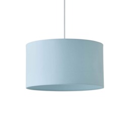ValueLights Reni Duck Egg Blue Fabric Ceiling Shade and Bulb (D)45cm