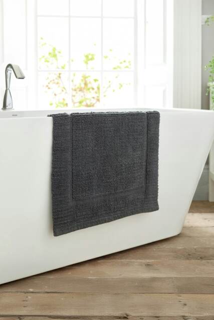 Quik Dri 1500gsm Bath Mat 50x80cm – Everday Absorbent Bathroom Mat Grey Charcoal 50 x 80cm