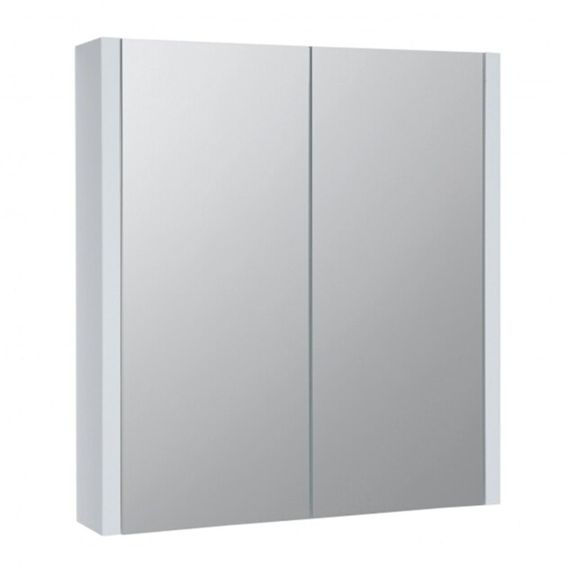 Mirror Bathroom Cabinet 600mm Wide - White - (Urban) White White 1