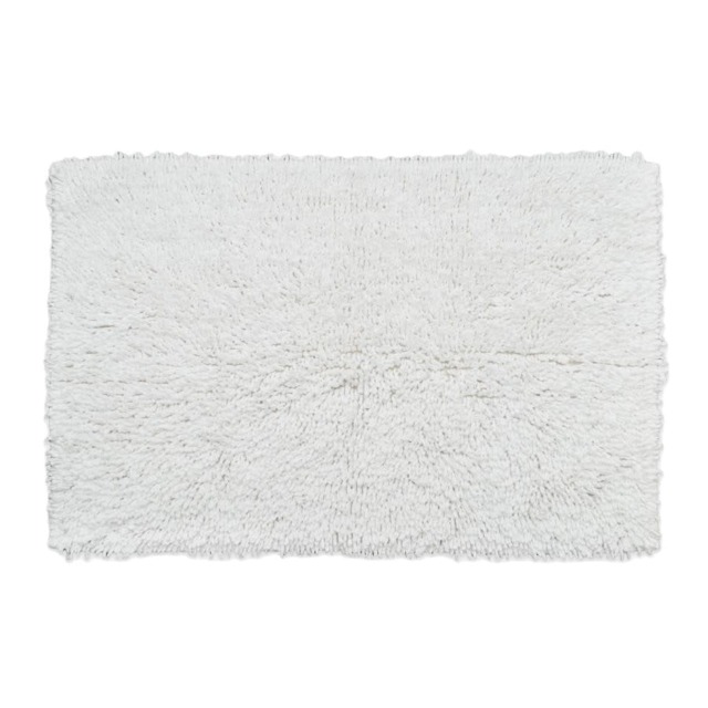 Tumble Twist Cotton Large Bath Mat - 55 x 90cm White White