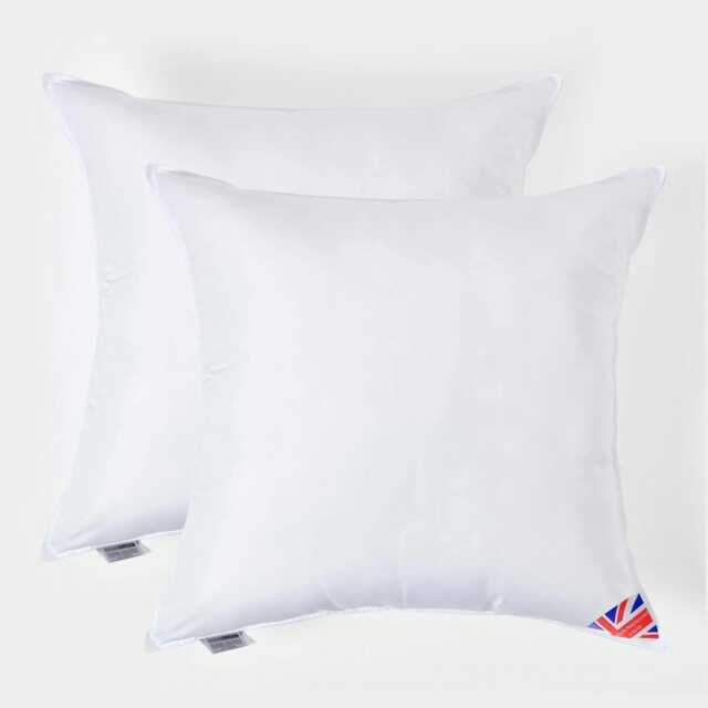 "Homescapes Luxury Super Microfibre Cushion Pad Insert Inner 80 x 80 cm (32 x 32 inches) - Pack of 2 White 80 x 80 cm (32 x 32"")"