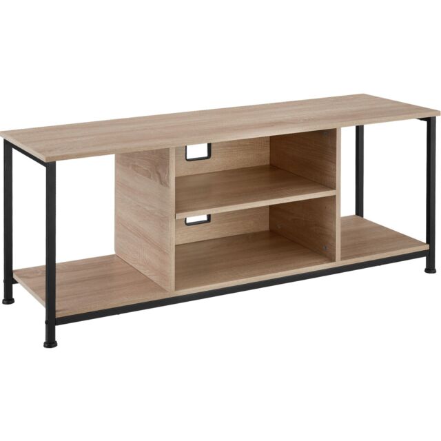 TV Stand - lowboard cabinet with 4 compartments, adjustable shelf Brown industrial wood light, oak Sonoma 120 x 40 x 50,50 cm 1