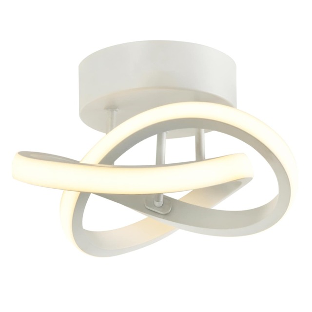 Modern LED White Ceiling Light with Swirl Thick Metal Strip Creates 1253 Lumens White White 1