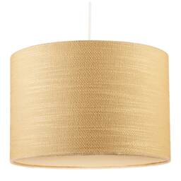 Sunlight Yellow Textured Linen Pendant Lighting Shade with Diffuser