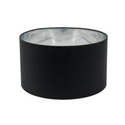ValueLights Reni Medium Black Fabric Chrome Shade and Bulb