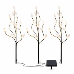 Gardenwize 60 White LED Solar Tree Lights (Set of 3)