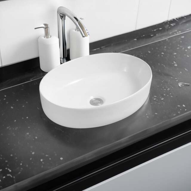 Limoge 7853 Ceramic Vert Oval Countertop Basin