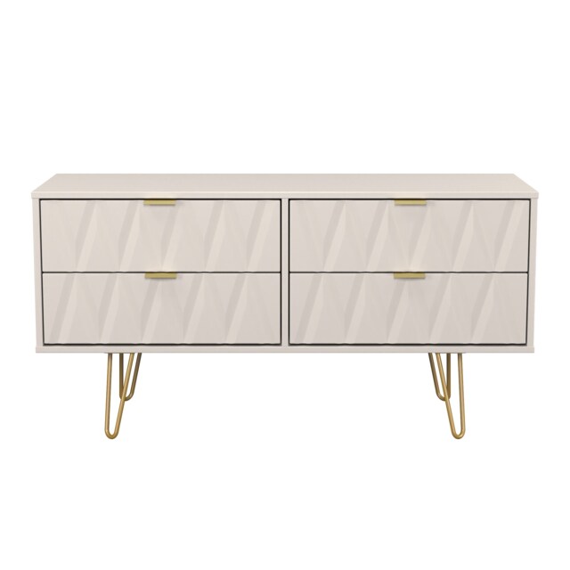 Dallas 4 Drawer Bed Box in Kashmir Matt (Ready Assembled) Cream Kashmir Matt