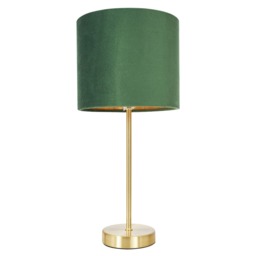 BHS Velvet Table Lamp, Green