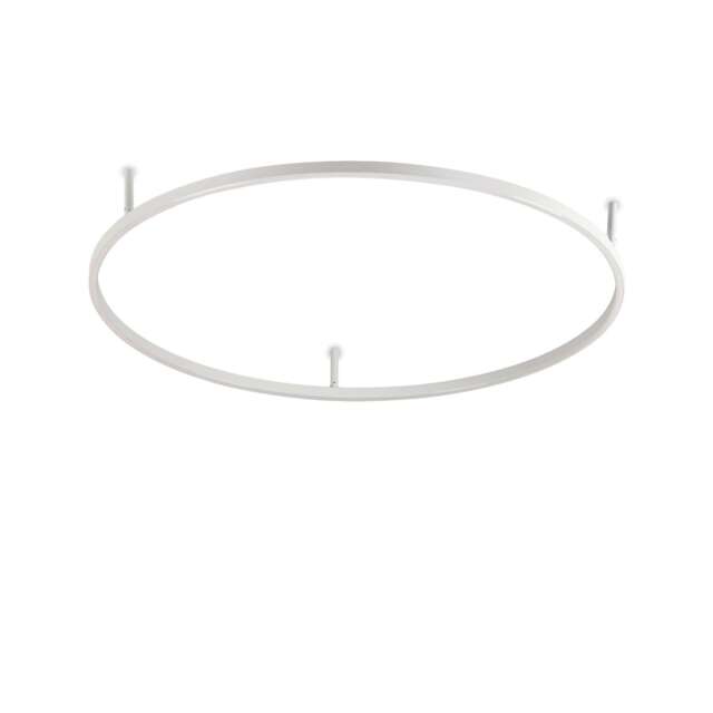 Oracle Slim 90cm Non Dim 2700K Round Integrated LED Semi Flush Ceiling Light White