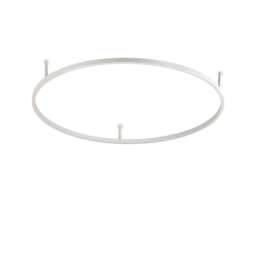 Oracle Slim 90cm Non Dim 2700K Round Integrated LED Semi Flush Ceiling Light White