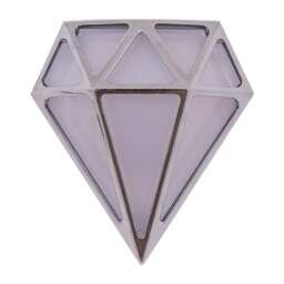 ValueLights Diamond Chrome IP44 Rated Bathroom Frosted Integrated LED Wall Light