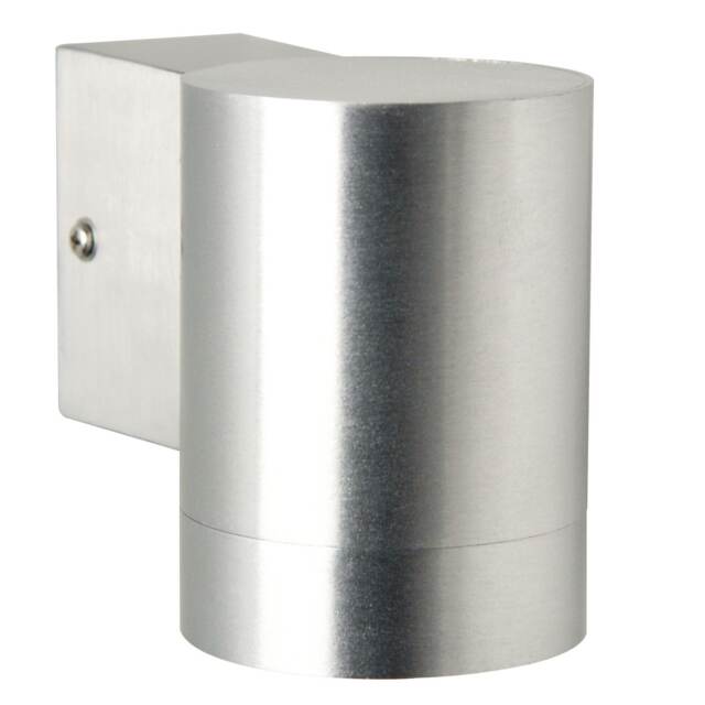 Nordlux Tin Outdoor Wall Light Silver Aluminium Solar GU10 Sensor Weatherproof - Mains Powered, IP54