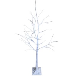 1.2m (4ft) Indoor Outdoor Christmas Lit Birch Tree with 48 Warm White LEDs