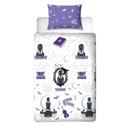 Wednesday Destined Single Duvet Cover Set Purple Purple/White/Black Single 1