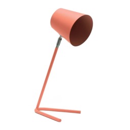 ValueLights Lark Coral Metal Task Reading Compact Desk Table Lamp and Bulb