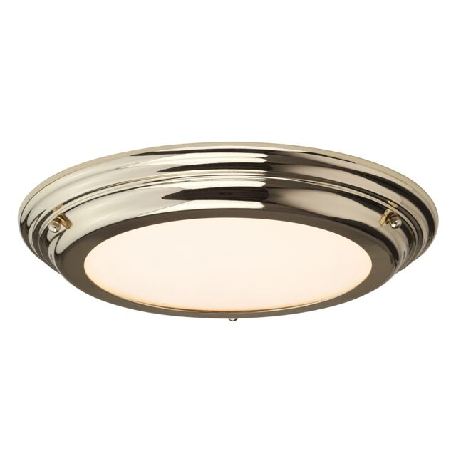 Welland LED 1 Light Flush Light - Polished Brass