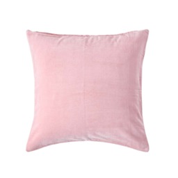 Homescapes Pink Velvet Cushion Cover - 40 x 40 cm Pink Pink 1