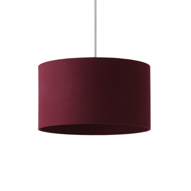 ValueLights Reni Plum Fabric Ceiling Shade and Bulb (D)35cm