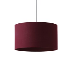 ValueLights Reni Plum Fabric Ceiling Shade and Bulb (D)35cm