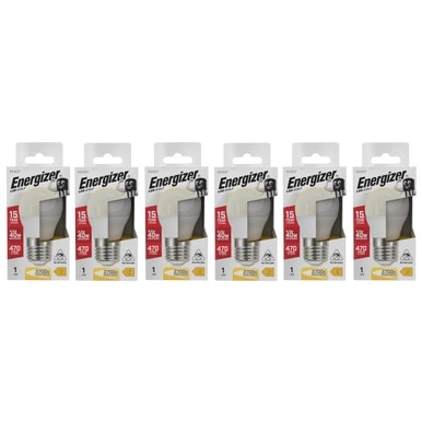 Energizer LED Golf Ball E27 470lm 4.2W 2700K (Warm White) Light Bulb - Pack of 6