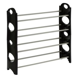 Orsina Stylish Black And Grey 4 Tier Shoe Rack, Durable Shoe Drawer Organiser, Versatile Shoes Stand For Home