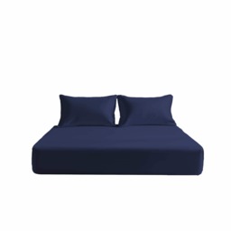 Microfibre Soft Touch Fitted Sheet 40cm Extra Deep Skirt Plain Dyed Bed Linen Blue Navy Blue Single