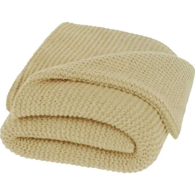 Seasons Suzy Polyester Knitted Blanket - Beige - 120cm x 150cm