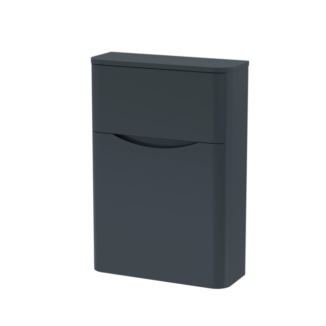 Balterley Arch Bathroom Floor Standing Concealed Cistern Toilet Unit Grey Satin Soft Black 1