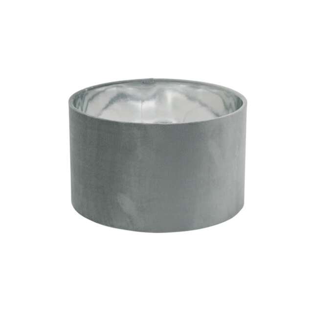 ValueLights Reni Small Grey Velvet Chrome Shade and Bulb