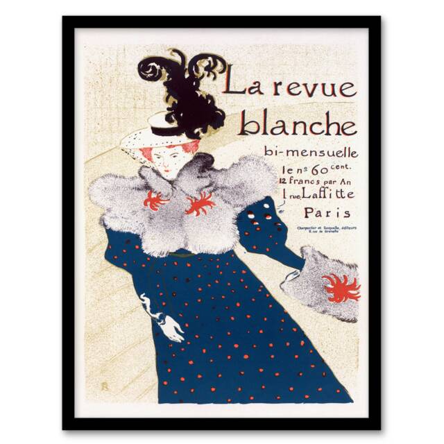 Toulouse Lautrec Framed Wall Art Print La Revue Blanche Advert Home Décor