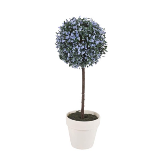 27cm Decorative Artificial Ball Plant -1-2 Pack Blue Blue & Set of 1 1