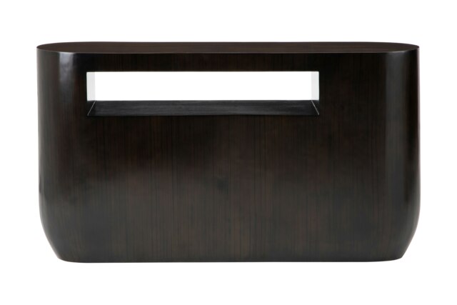 Functional Design Oblong Console Table, Oblong Design Console Table For Hallway , Durable Sofa Table Brown