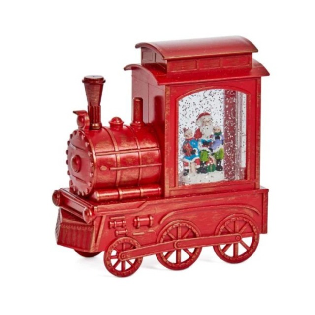 17cm Battery Operated Light up SnowSwirl All Aboard. Christmas Decoration with LEDs