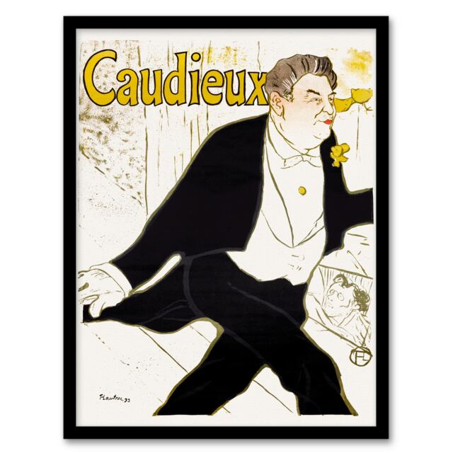 Toulouse Lautrec Framed Wall Art Print Caudieux Artist Portrait Home Décor