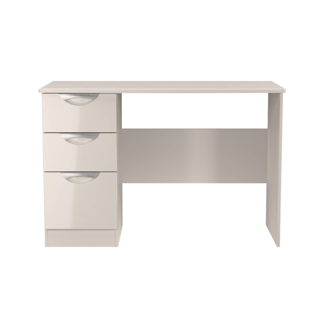 Holborn 3 Drawer Desk in Kashmir Gloss & Kashmir Matt (Ready Assembled) Cream Kashmir Gloss & Kashmir Matt
