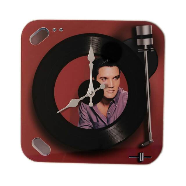 Iconic Collection Record Player Wall Clock Red