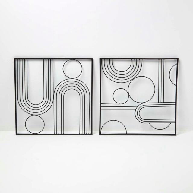 Homescapes Decorative Metal Wall Art, Living Room Wall Decor Metal Wall Art
