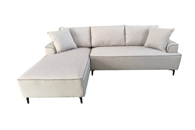 The Milano Edge 3 Seater Right Hand Corner Sofa in Grey or Beige Cream One Size