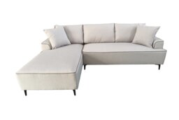 The Milano Edge 3 Seater Right Hand Corner Sofa in Grey or Beige Cream One Size