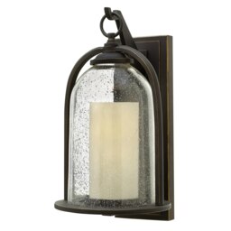 Quincy 1 Light Outdoor Medium Wall Lantern Light Oil Rubbed Bronze IP44, E27