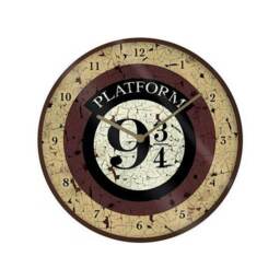 Harry Potter Platform Nine and Three Quarters Wall Clock - Brown/Black/White - One Size