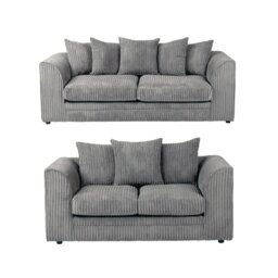 CHICAGO 3+2 GREY JUMBO SOFA SET SUITE